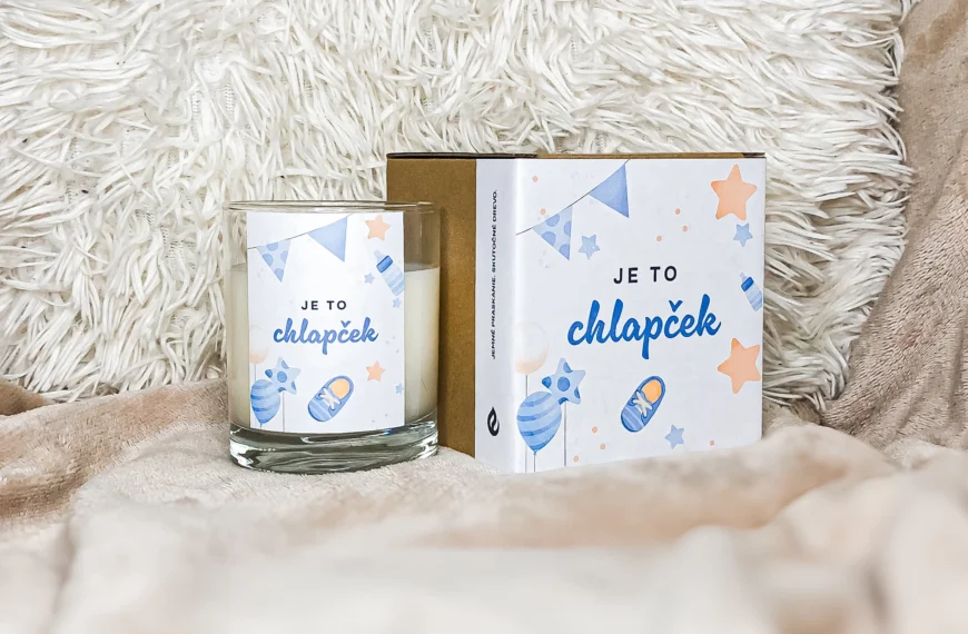 je to chlapcek sojova sviecka darcek na babyshower pre chlapceka