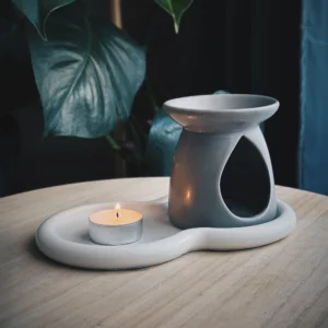 Aróma lampa na čajovú sviečku Sivá